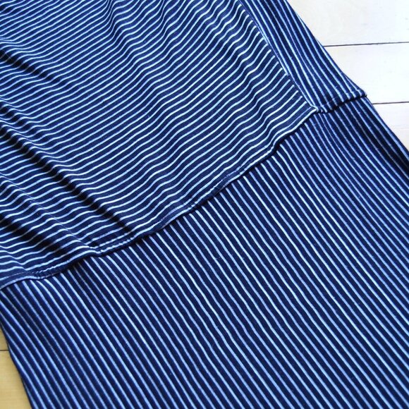 Derek Lam For Design Nation Sz Large Striped Black Combo Drape Neck Dress - Picture 5 of 11